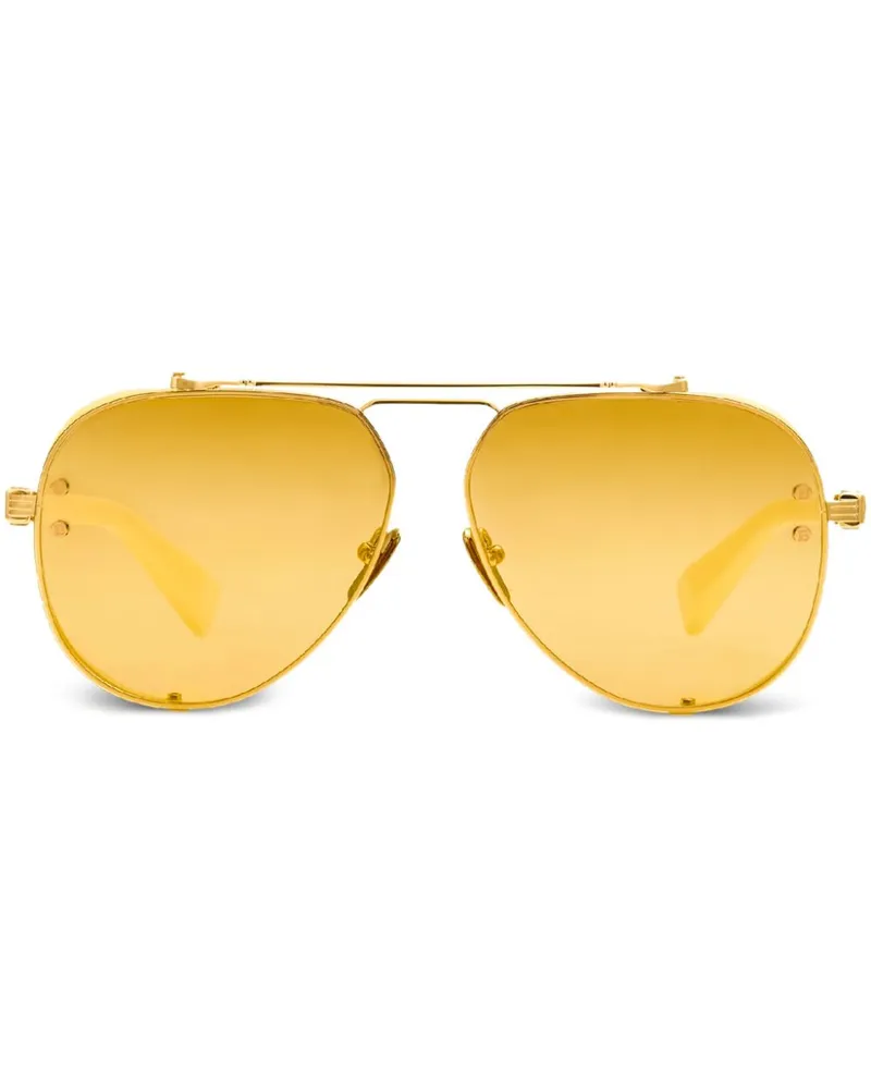Balmain Capitaine Pilotenbrille - Gelb Gelb