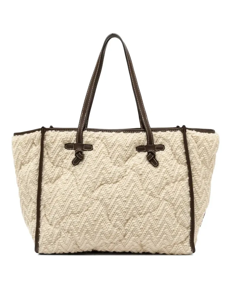 Gianni Chiarini Marcella chevron-quilted tote bag - Nude Nude