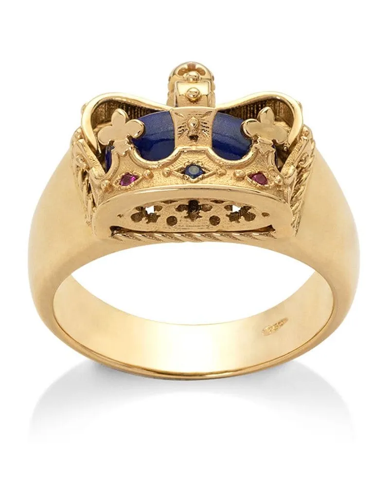 Dolce & Gabbana 18kt Royal Gelbgoldring mit Lapislazuli, Rubin und Saphir Gold