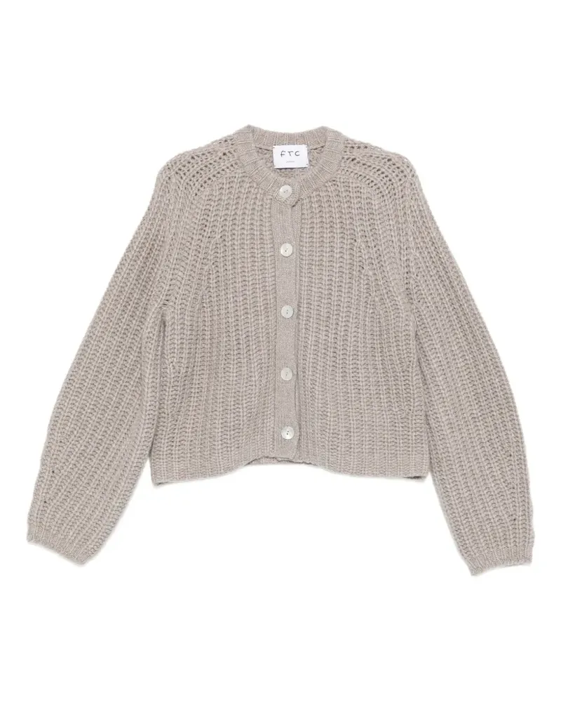 FTC Cashmere Grob gestrickter Cardigan - Grau Grau