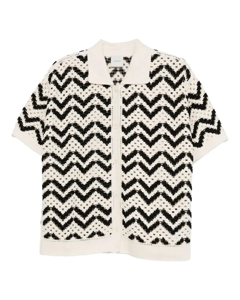 Varley Gehäkeltes Anais Chevron-Poloshirt - Nude Nude