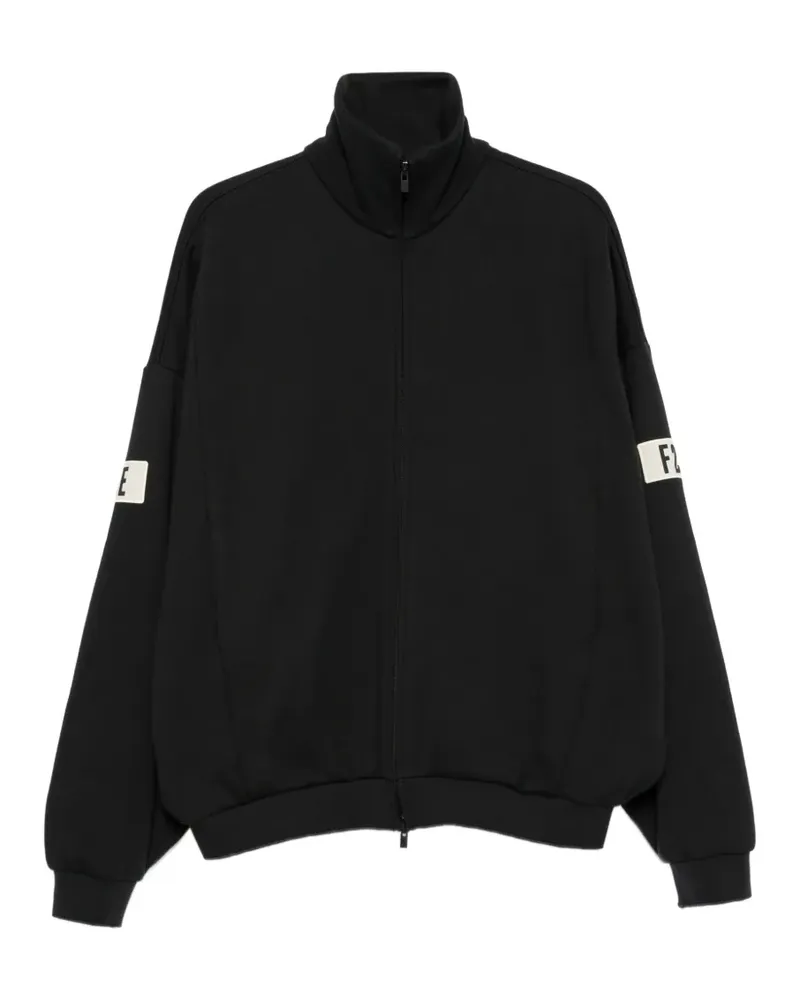 Fear of God logo-patch zip-up jacket - Schwarz Schwarz