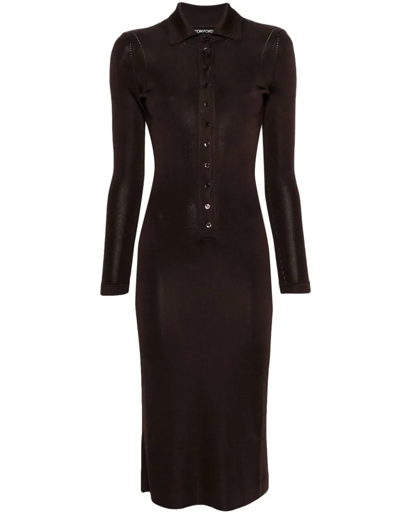 Tom Ford Klassisches Midikleid - Braun Braun