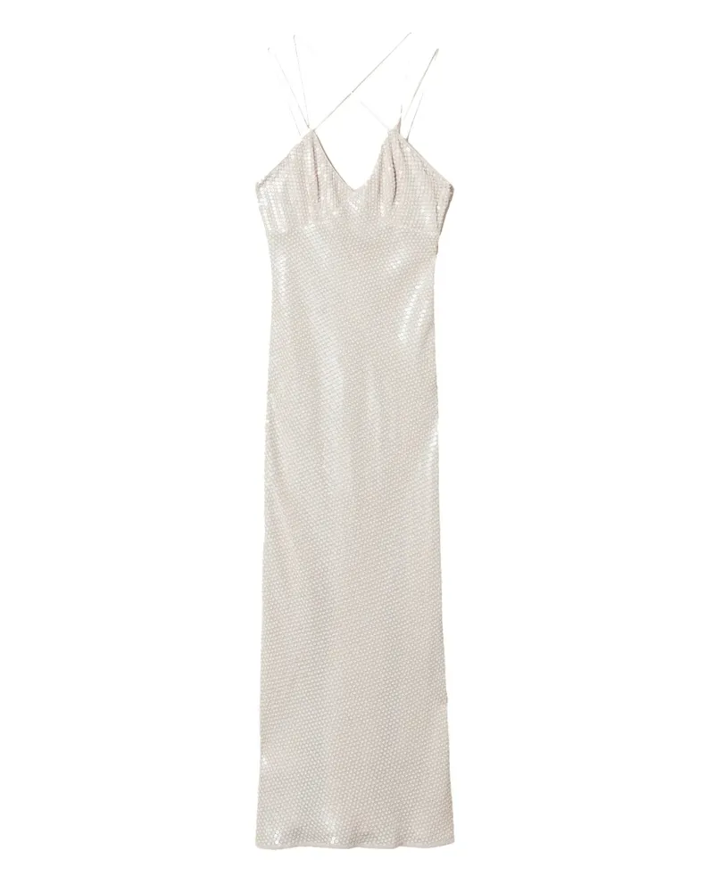 Twin-Set Kleid mit Pailletten - Weiß Weiß
