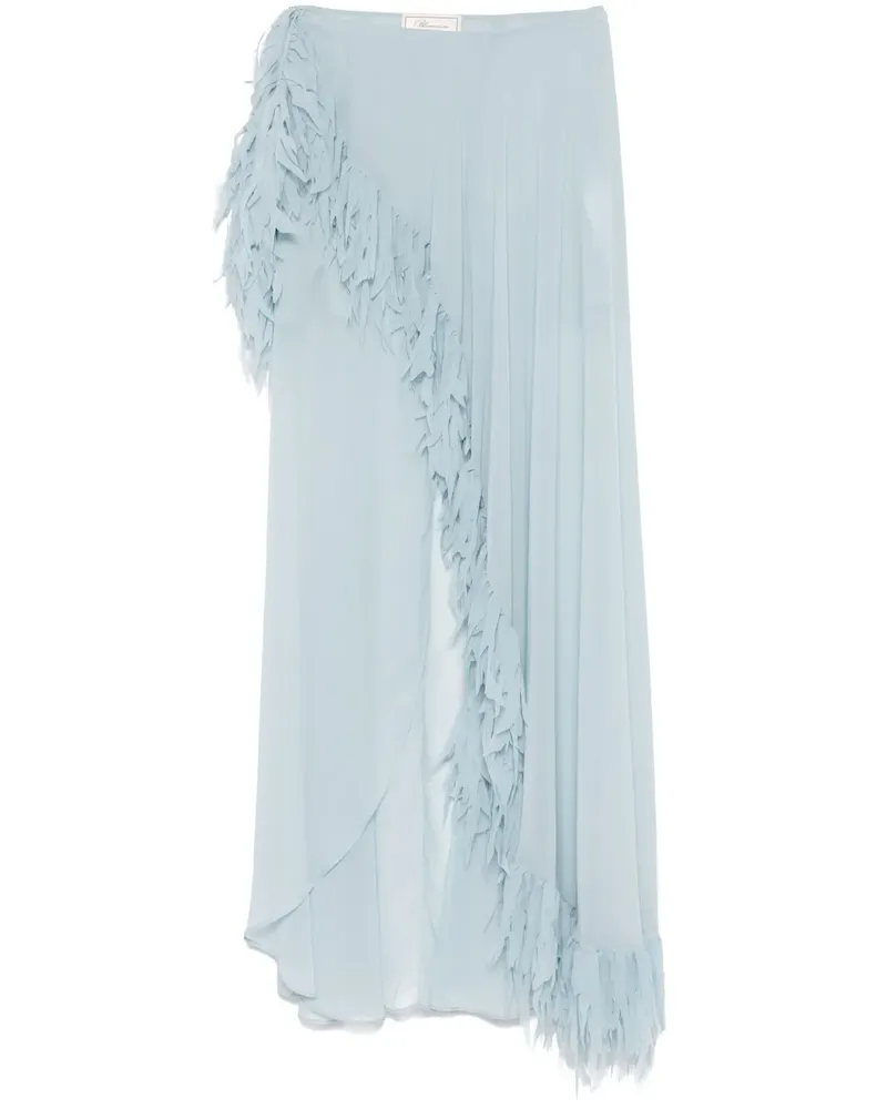 Blumarine Maxirock mit Fransen - Blau Blau