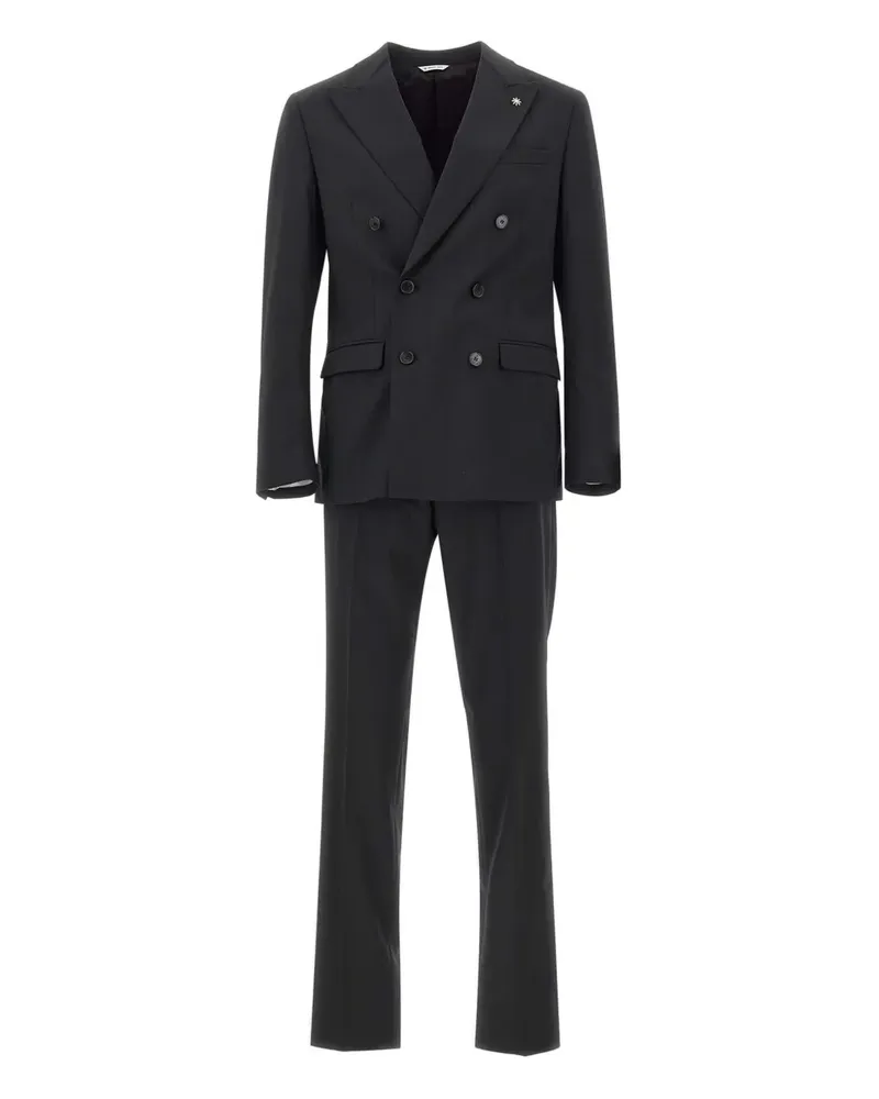 Manuel Ritz double-breasted suit - Schwarz Schwarz