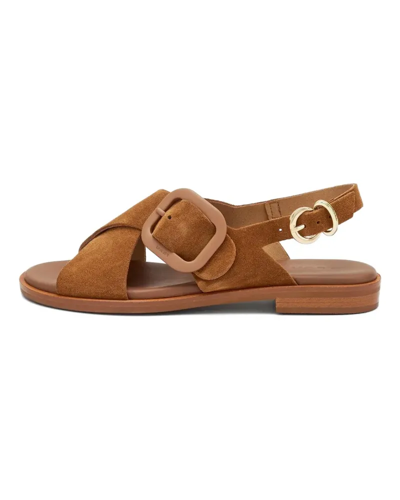 FRAU crossover-strap buckle-detail sandals - Braun Braun