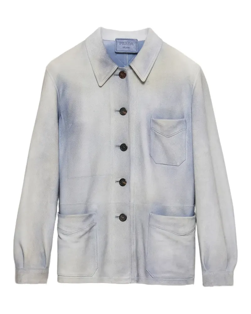 Prada Cabanjacke aus Wildleder - Blau Blau