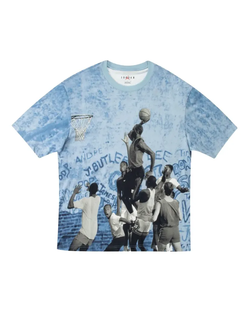 Jordan T-Shirt mit Basketball-Print - Blau Blau