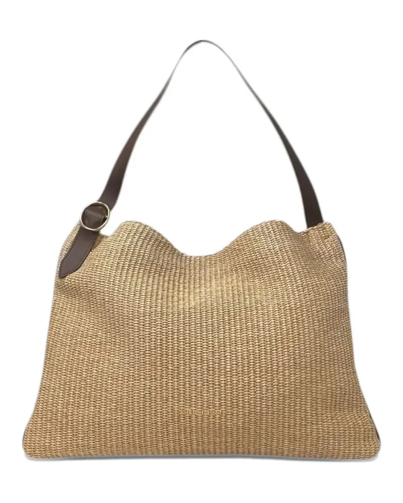 Orciani small Todo Zanzibar woven shoulder bag - Nude Nude