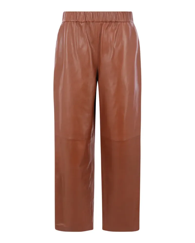 Dušan Lederhose mit geradem Bein - Braun Braun