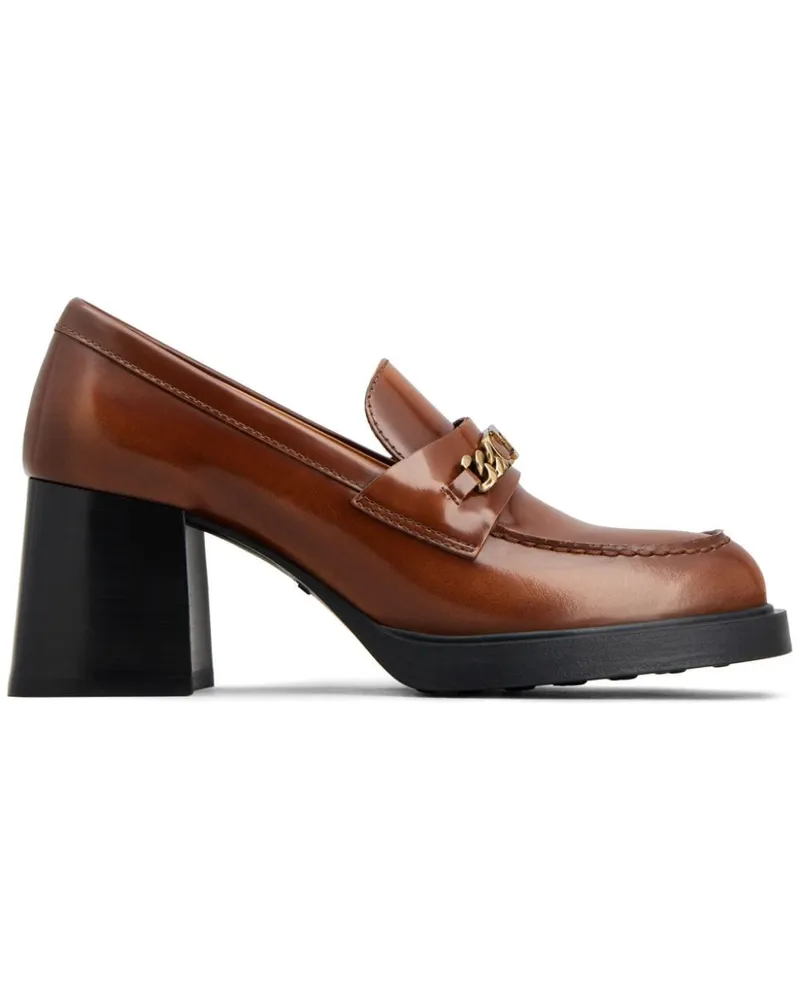 TOD'S Sandalen mit Logo-Schild - Braun Braun