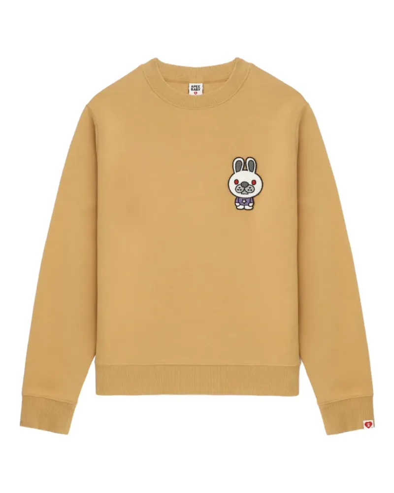 BAPE Sweatshirt mit Applikation - Nude Nude