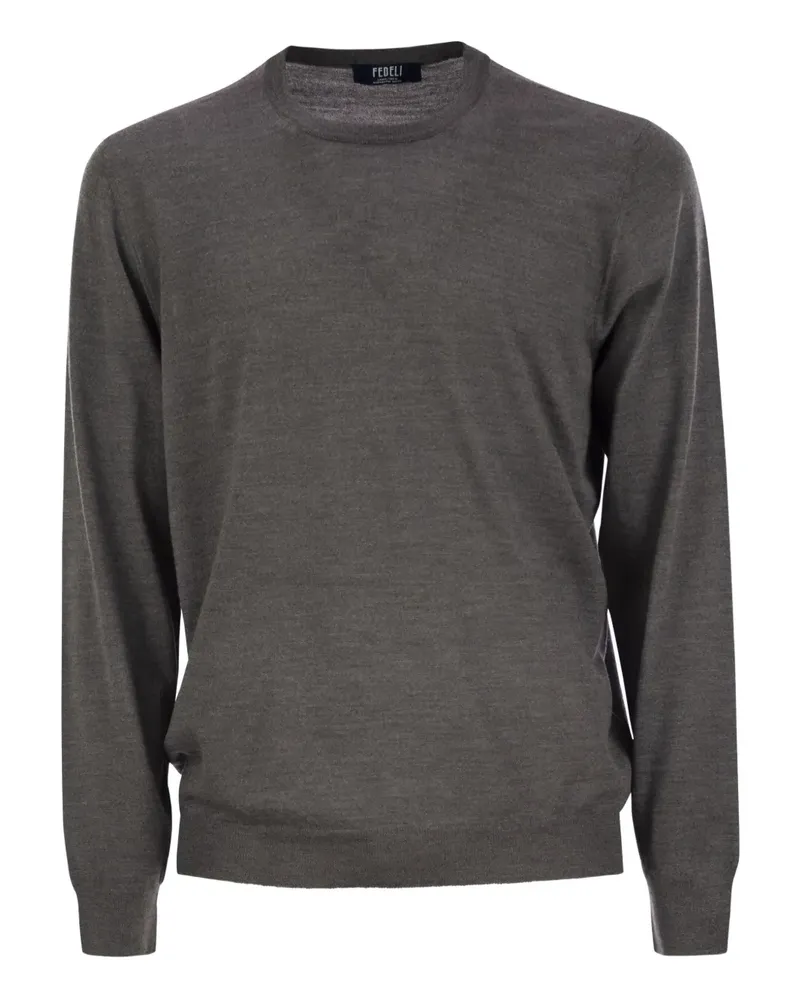 Fedeli Pullover mit Rundhalsausschnitt - Grau Grau