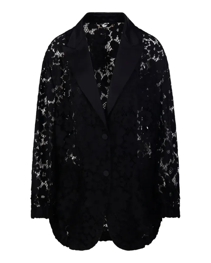 Fendi floral-lace jacket - Schwarz Schwarz