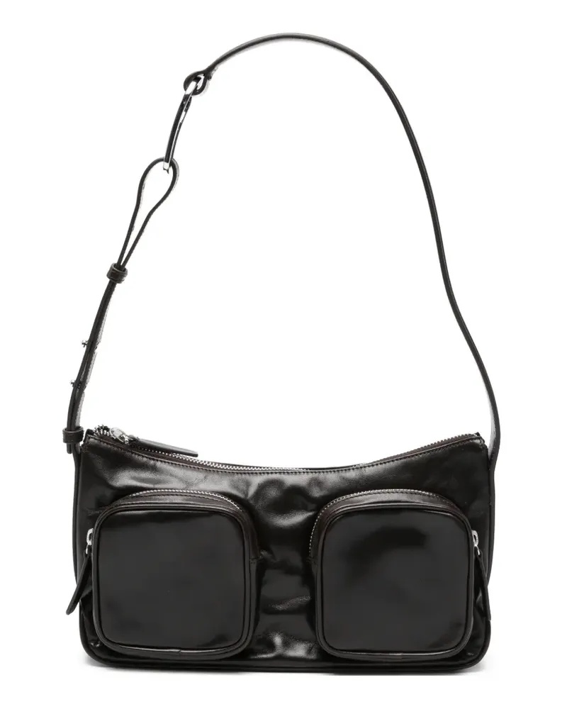 Vagabond Valence pocket-detail leather shoulder bag - Braun Braun