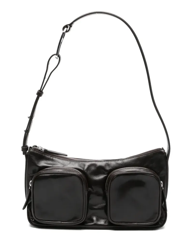 Vagabond Valence pocket-detail leather shoulder bag - Braun Braun