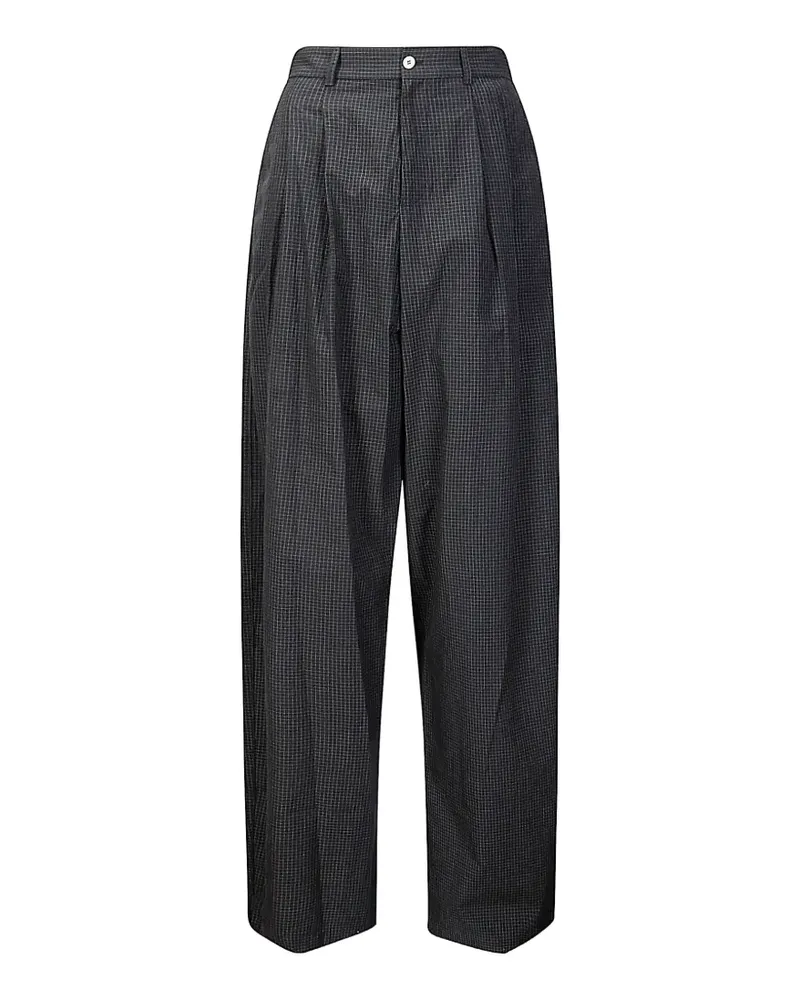 Jejia Elsa checked cotton trousers - Grau Grau