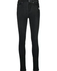 Karl Lagerfeld Skinny-Jeans mit hohem Bund Schwarz