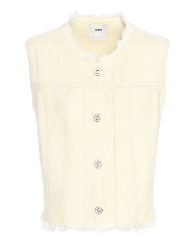 Barrie Jeansweste mit Fransen - Gelb Gelb