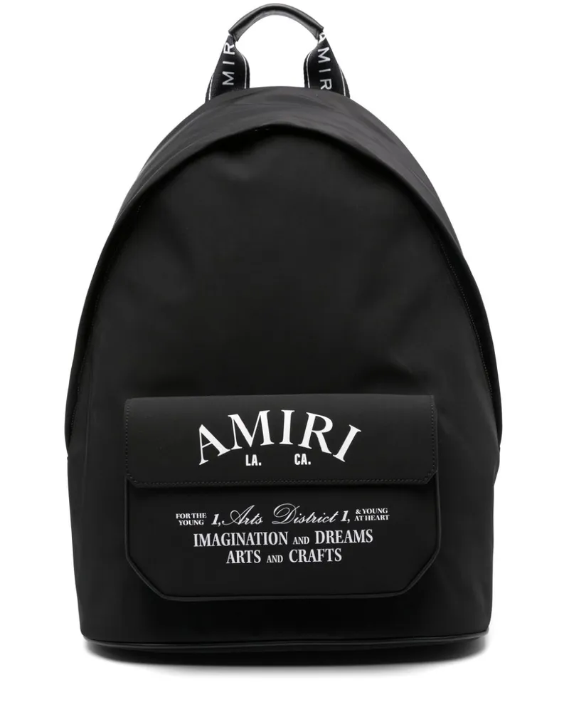 Amiri Rucksack mit Logo-Print - Schwarz Schwarz