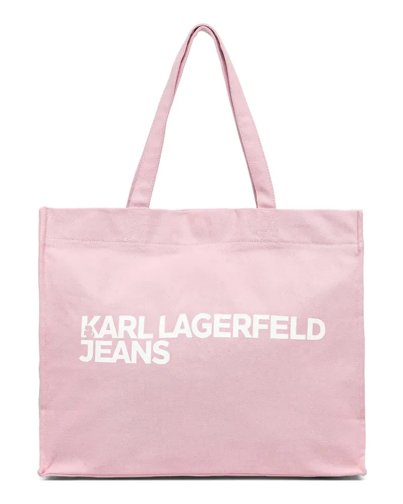 Karl Lagerfeld logo-print tote bag - Rosa Rosa