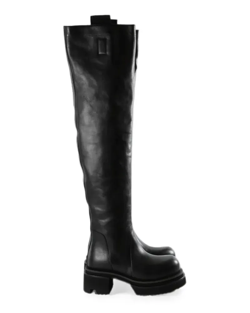Rick Owens Overknee-Stiefel mit Plateau - Schwarz Schwarz