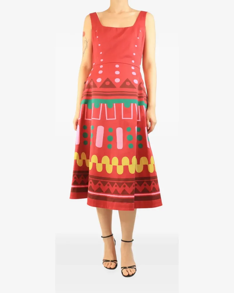La DoubleJ Sophia sleeveless cotton midi dress - Rot Rot