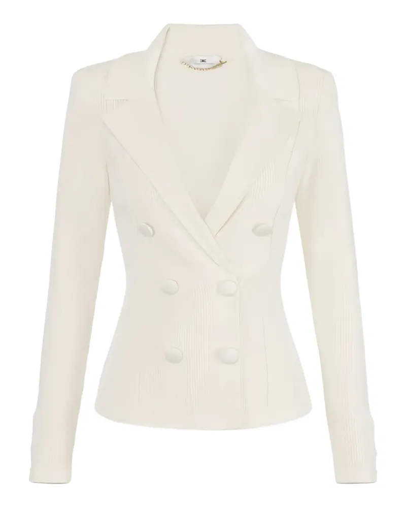 Elisabetta Franchi Gestrickte Cabanjacke - Weiß Weiß