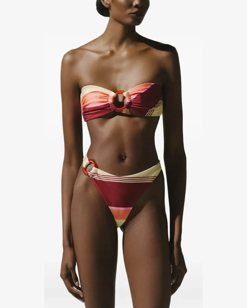 Baobab Collection Schulterfreies Nala Bikinioberteil mit Ringdetail - Rot Rot