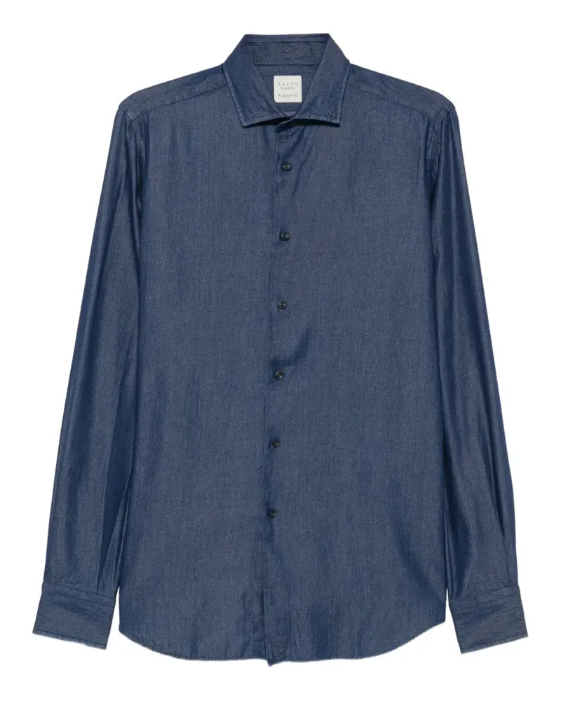 XACUS Jeanshemd mit Spreizkragen - Blau Blau