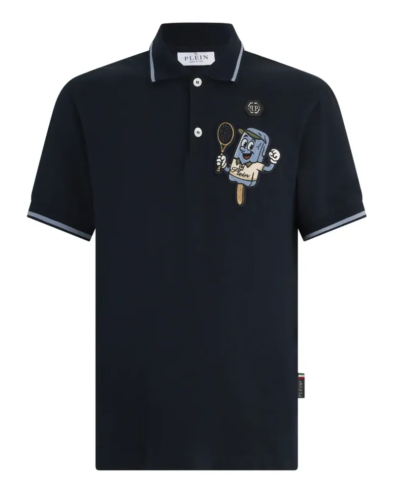 Philipp Plein Gelato Monsters Poloshirt - Blau Blau