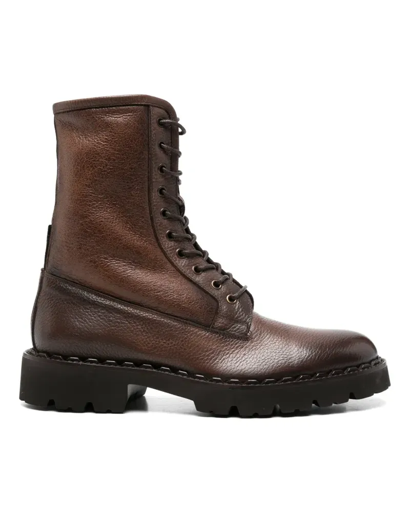 Eleventy Schnürstiefel aus Leder - Braun Braun