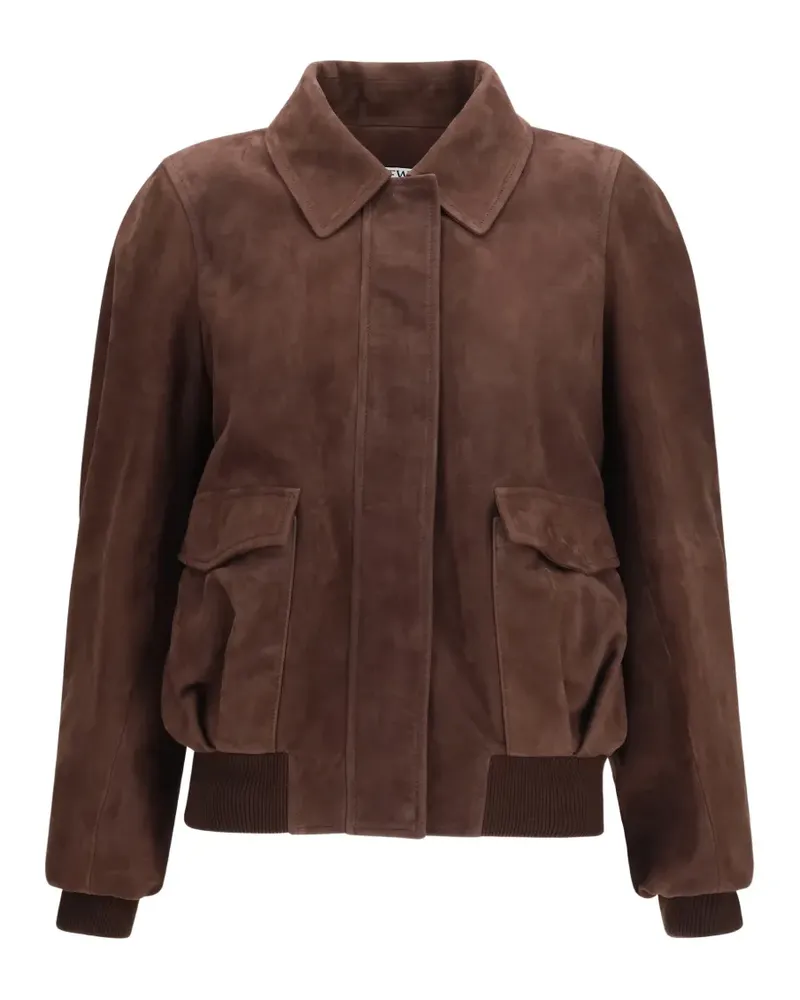 Loewe suede bomber jacket - Braun Braun