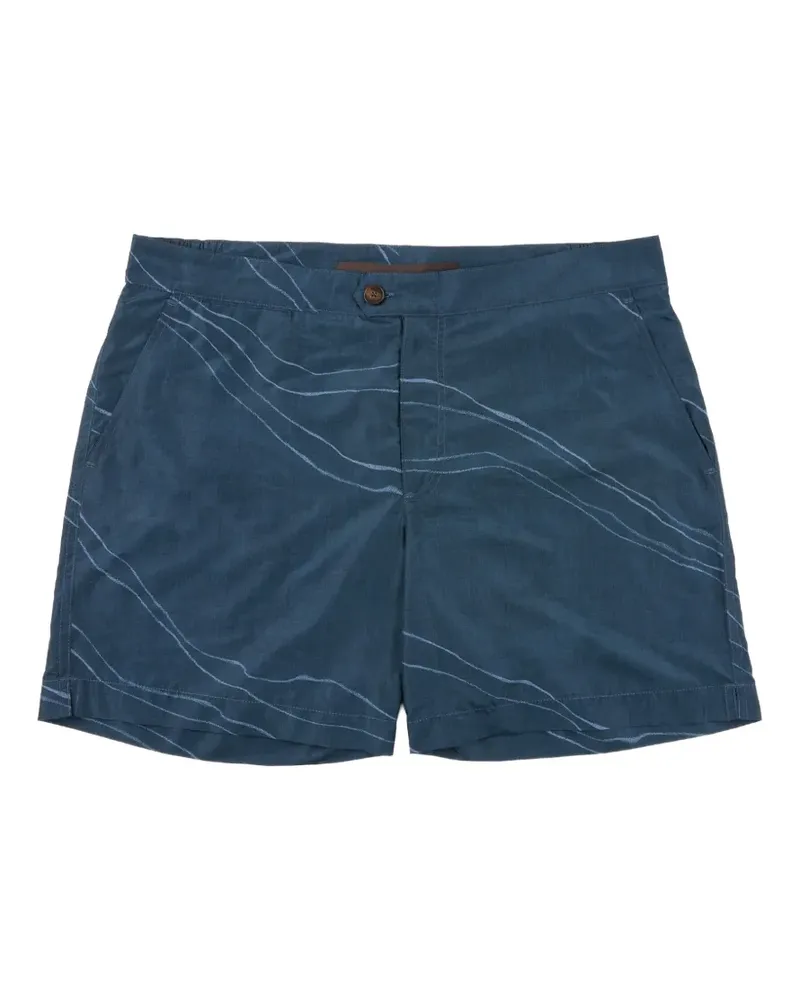 Slowear button-fastening swim shorts - Blau Blau
