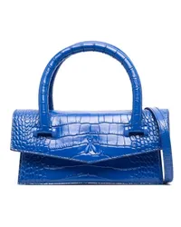 Patrizia Pepe Tasche mit Krokomuster Blau