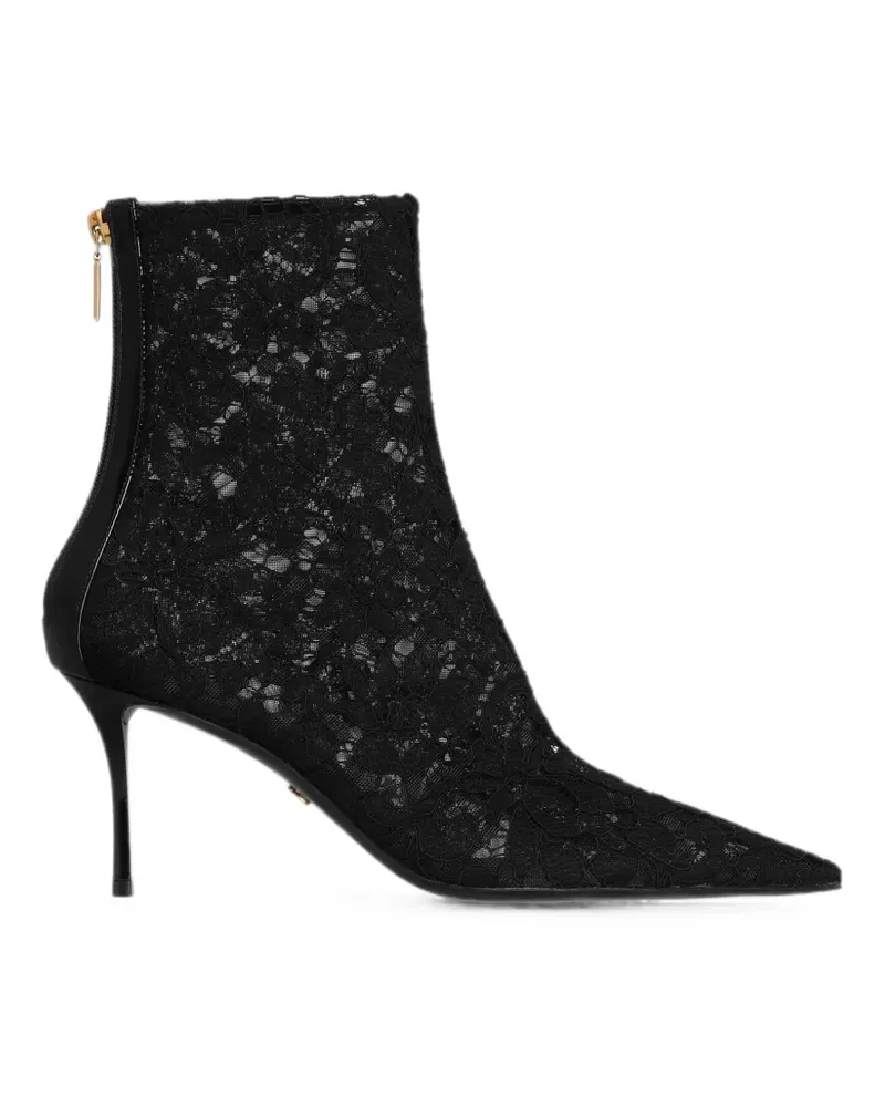 Dolce & Gabbana Stiefeletten aus Spitze - Schwarz Schwarz