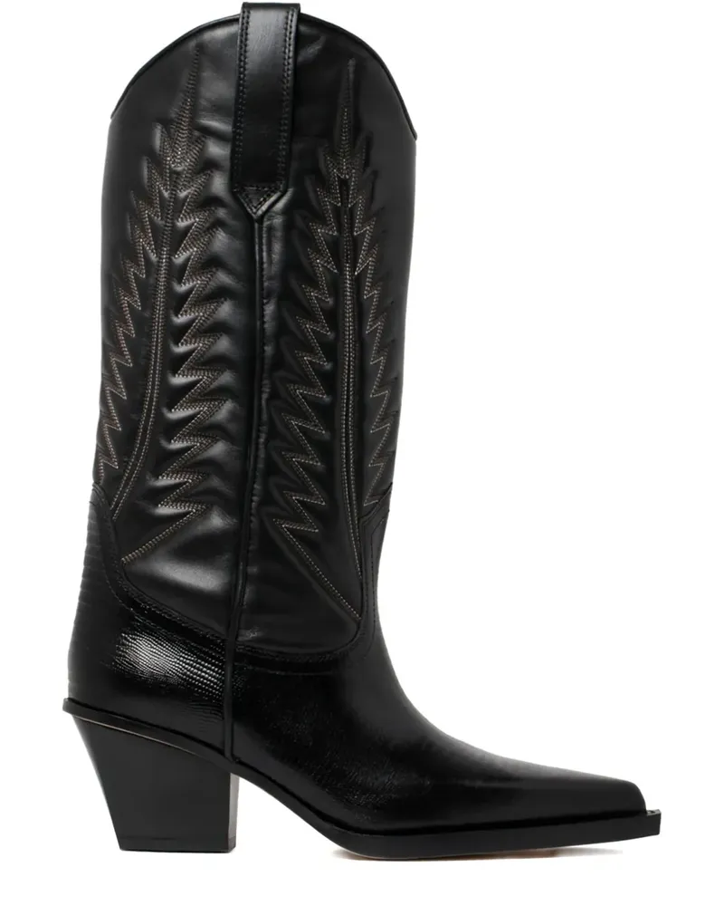 Paris Texas Texan Stiefel 65mm - Schwarz Schwarz