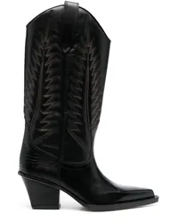 Paris Texas Kniehohe Texan Stiefel 65mm Schwarz