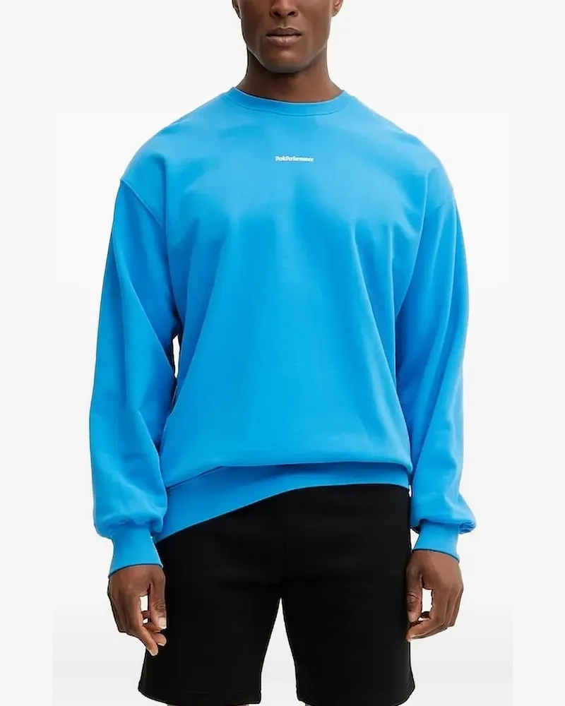 Peak Performance Sweatshirt mit Logo-Stickerei - Blau Blau