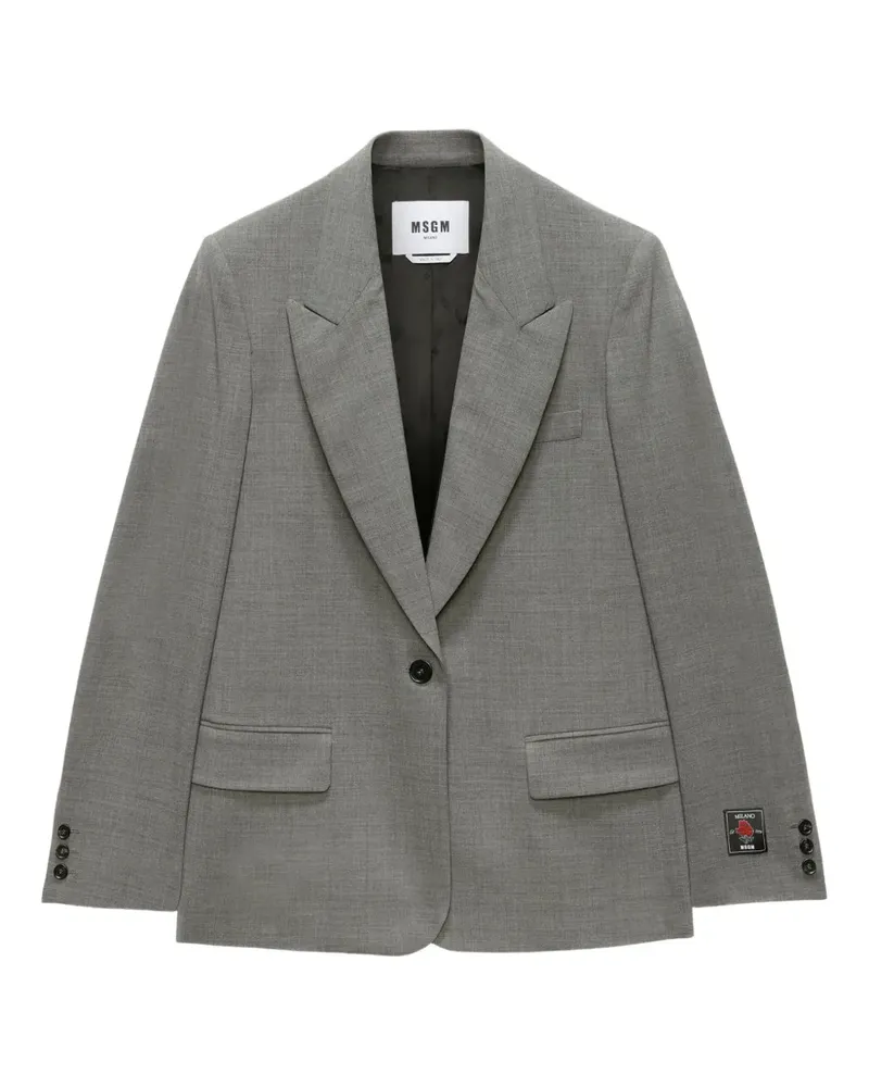 MSGM Einreihiges Sakko - Grau Grau