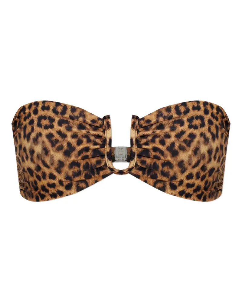 Melissa Odabash Prague Bikinioberteil mit Animal-Print - Braun Braun