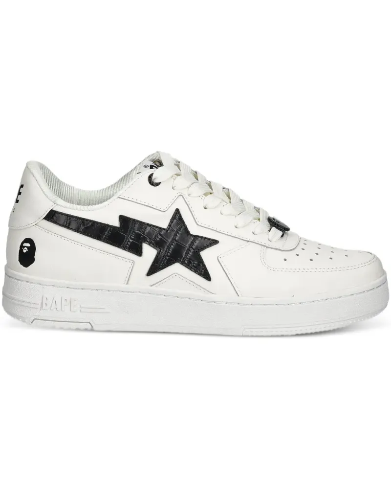 BAPE Sneakers mit Sternen in Kroko-Optik - Weiß Weiß