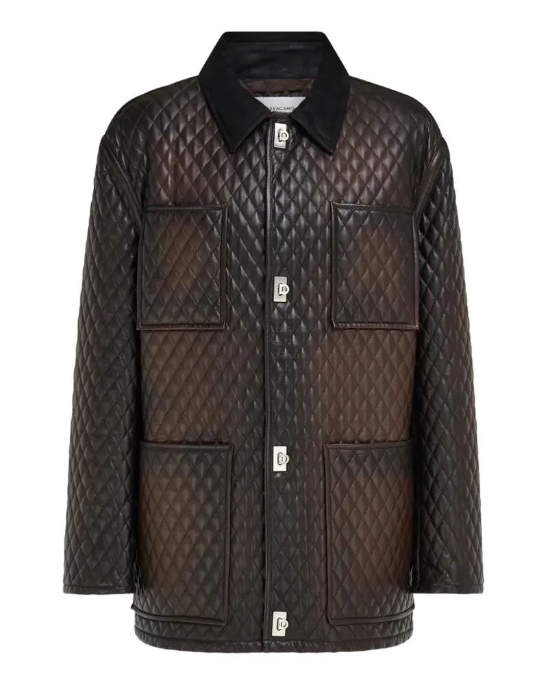 Ferragamo Gesteppter Blouson aus Nappaleder - Braun Braun
