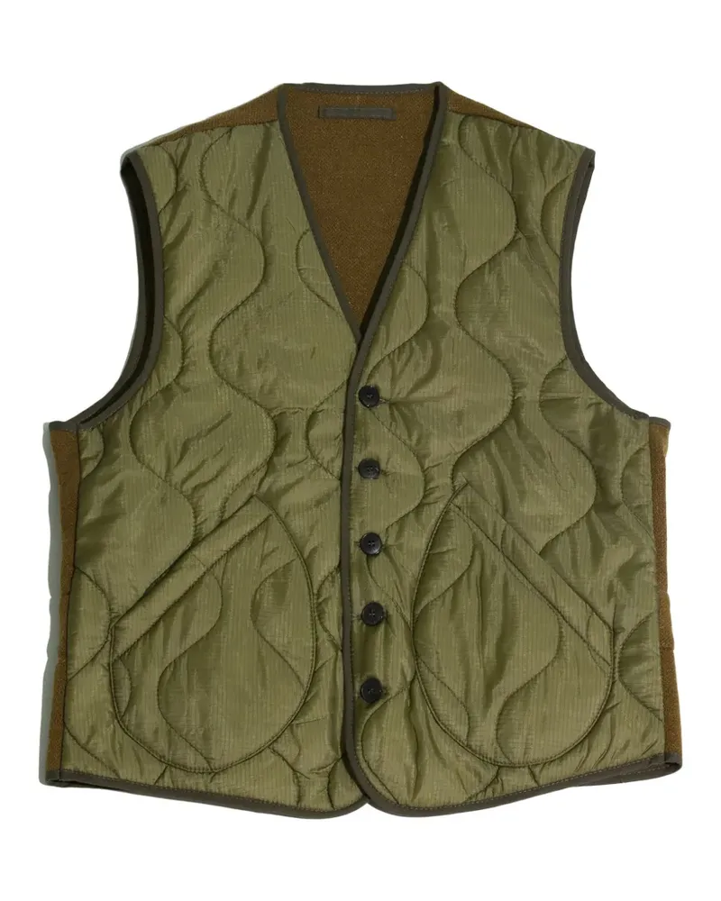 Fortela Squid quilted button vest - Grün Grün