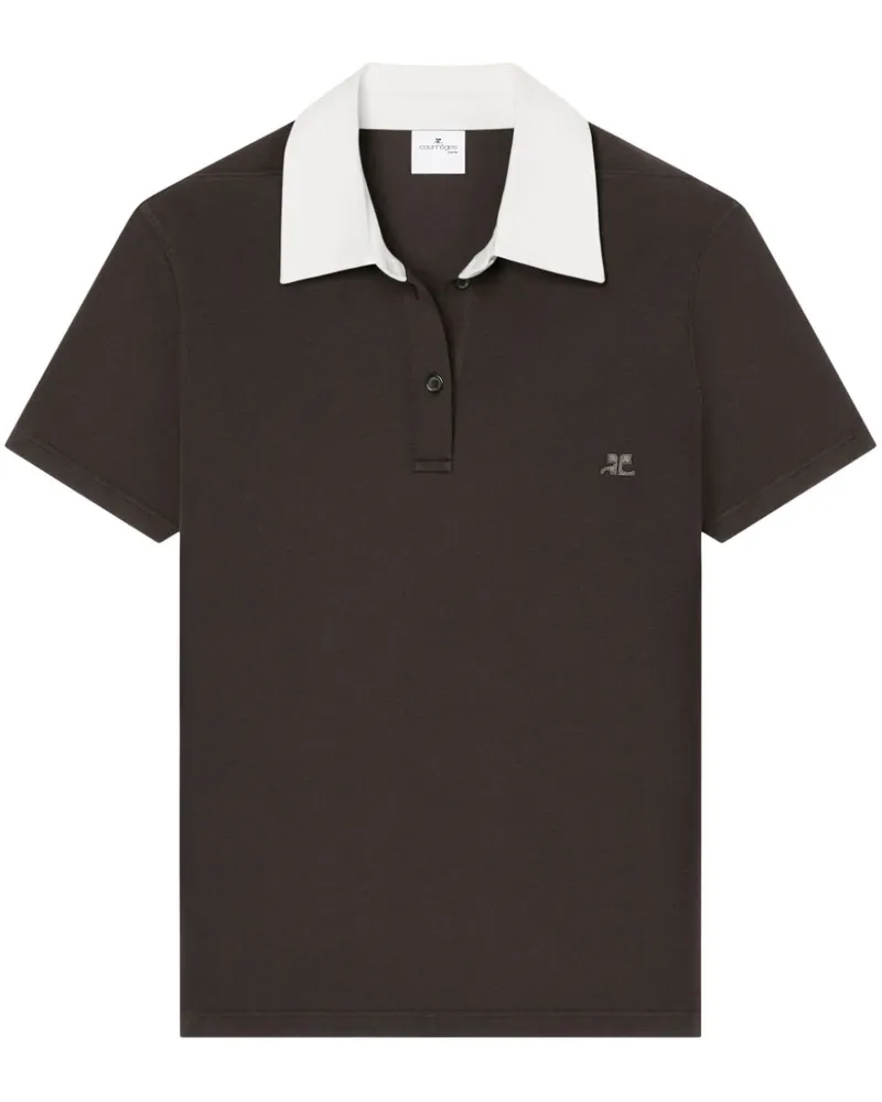 Courrèges Poloshirt aus Baumwollgemisch - Braun Braun