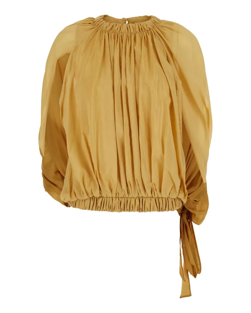 Semicouture Zavia gathered tie-fastening blouse - Gelb Gelb