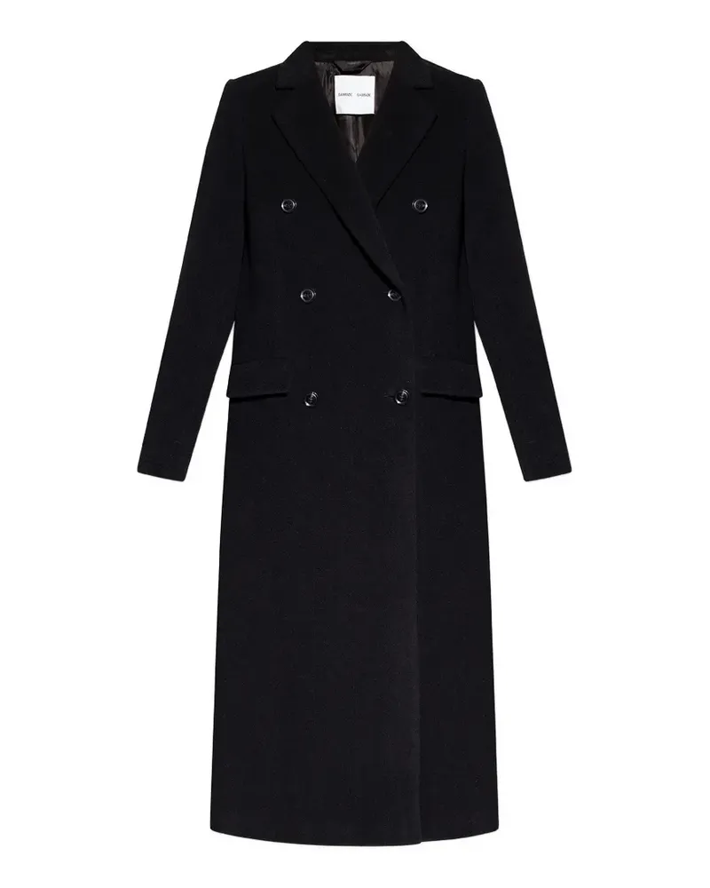 Samsøe & Samsøe Falcon double-breasted coat - Schwarz Schwarz