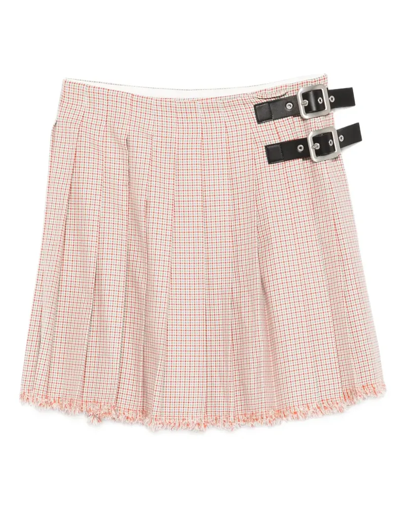 Jil Sander Kurzer Faltenrock mit Schnallen - Nude Nude