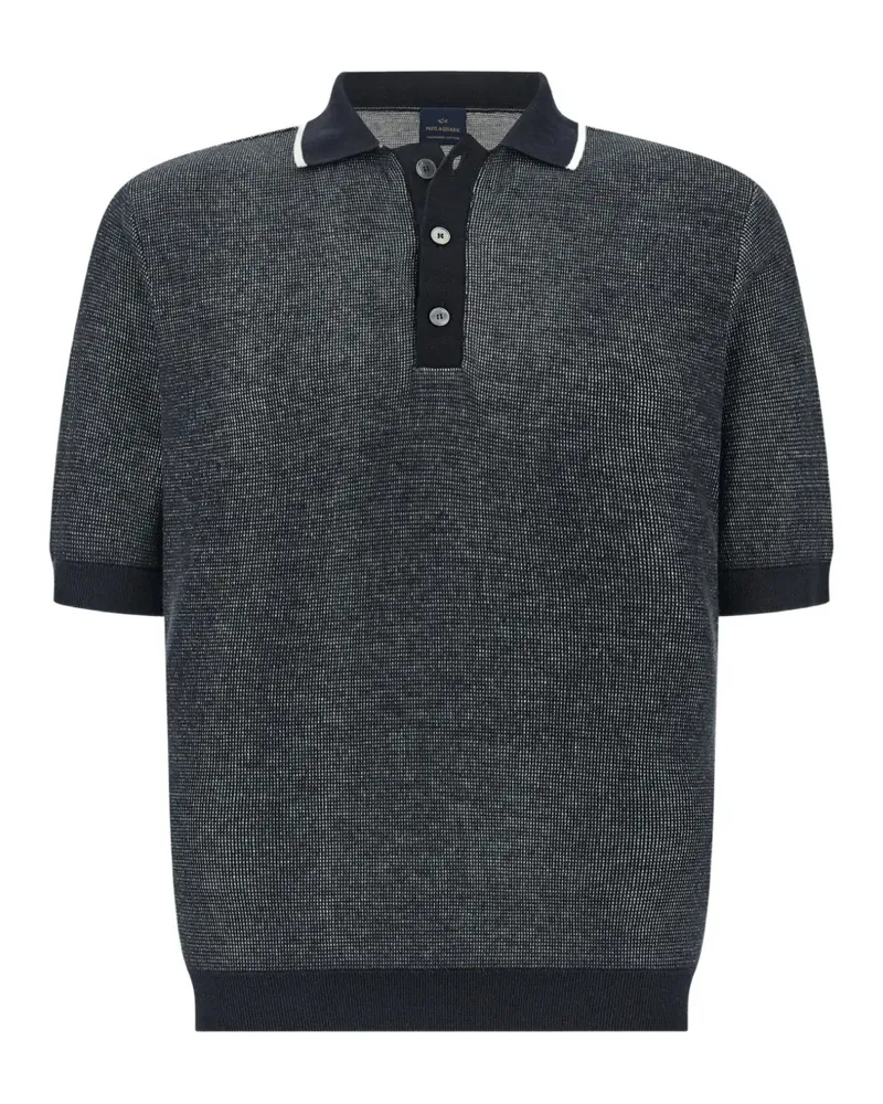 Paul & Shark Poloshirt mit Kontrastrand - Blau Blau